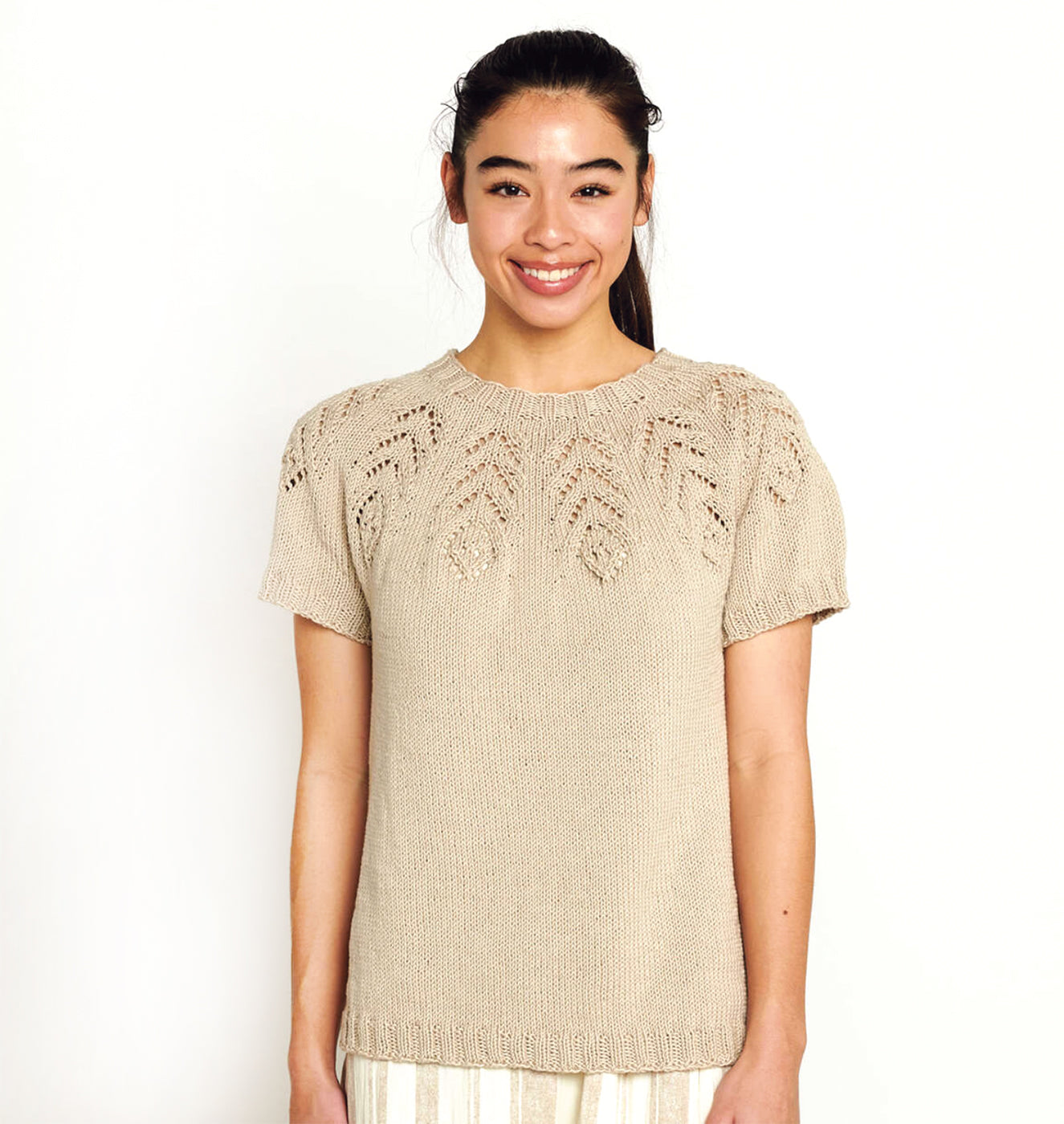 Nice and Lacy Yoke Knit Tee – Mary Maxim Ltd