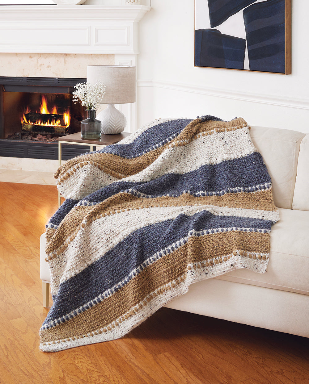 Boldly Striped Throw – Mary Maxim Ltd