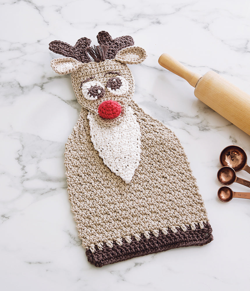 Reindeer Crochet Towel Kit