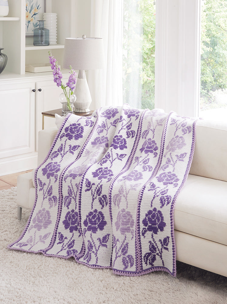 Bed of Roses Afghan – Mary Maxim Ltd