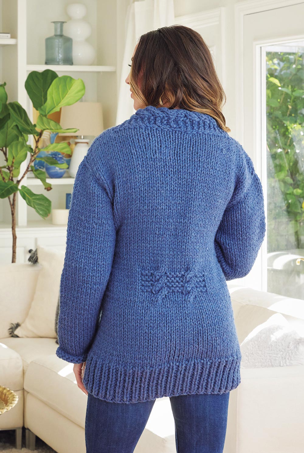 Cabled Trim Jacket Pattern – Mary Maxim Ltd