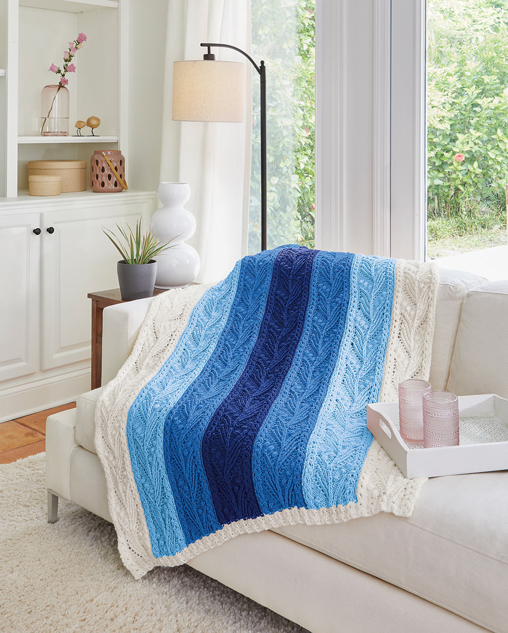Ribbed Leaves Throw