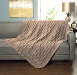 Jeté réversible texturé