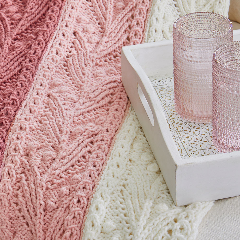 Ribbed Leaves Throw