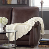 Scalloped Aran Throw