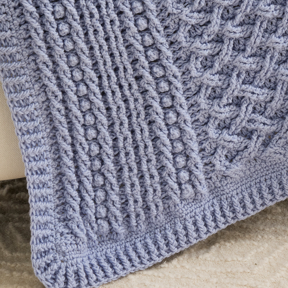 Cabled Trellis Blanket