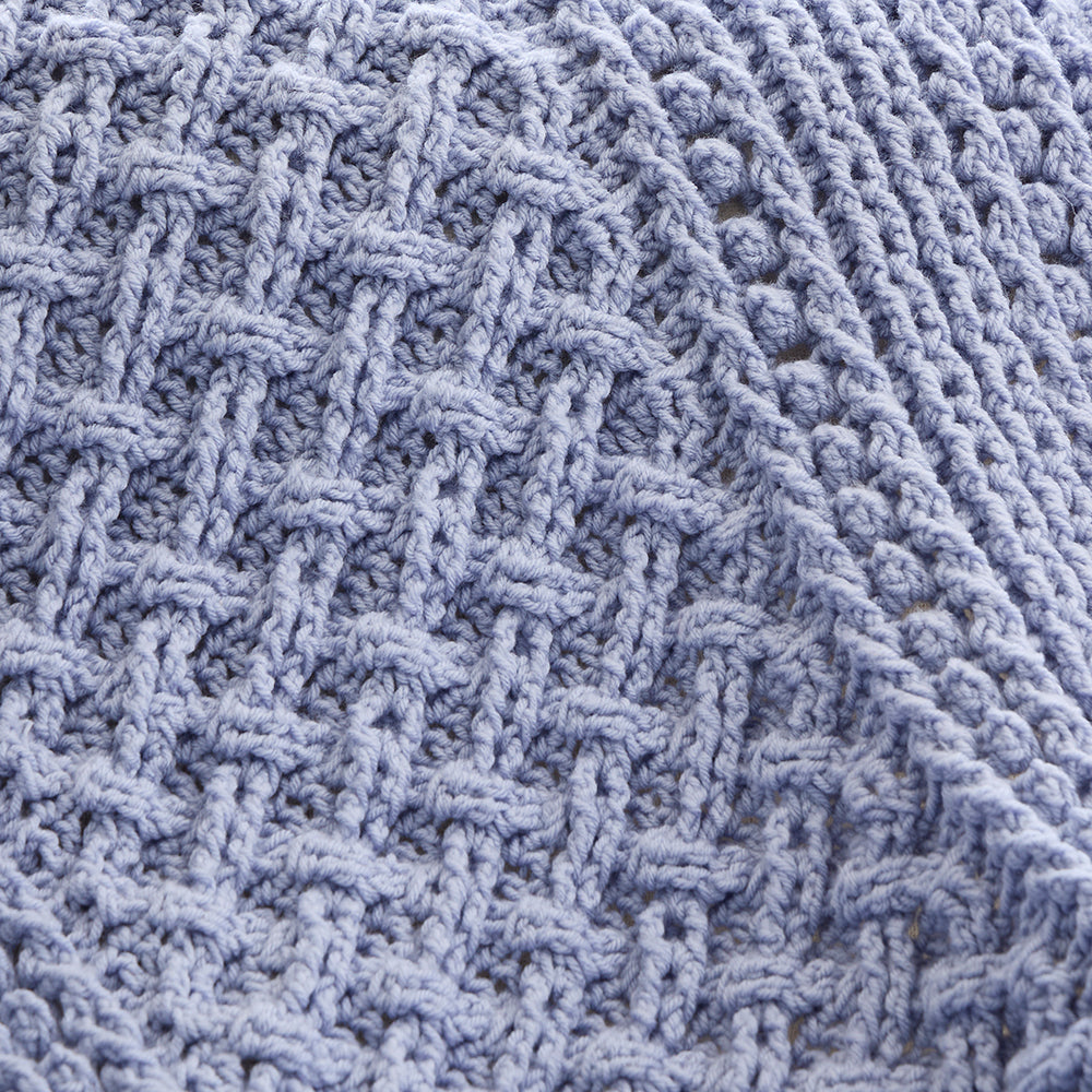 Cabled Trellis Blanket