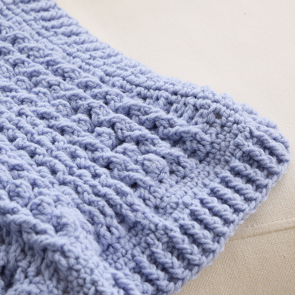 Cabled Trellis Blanket