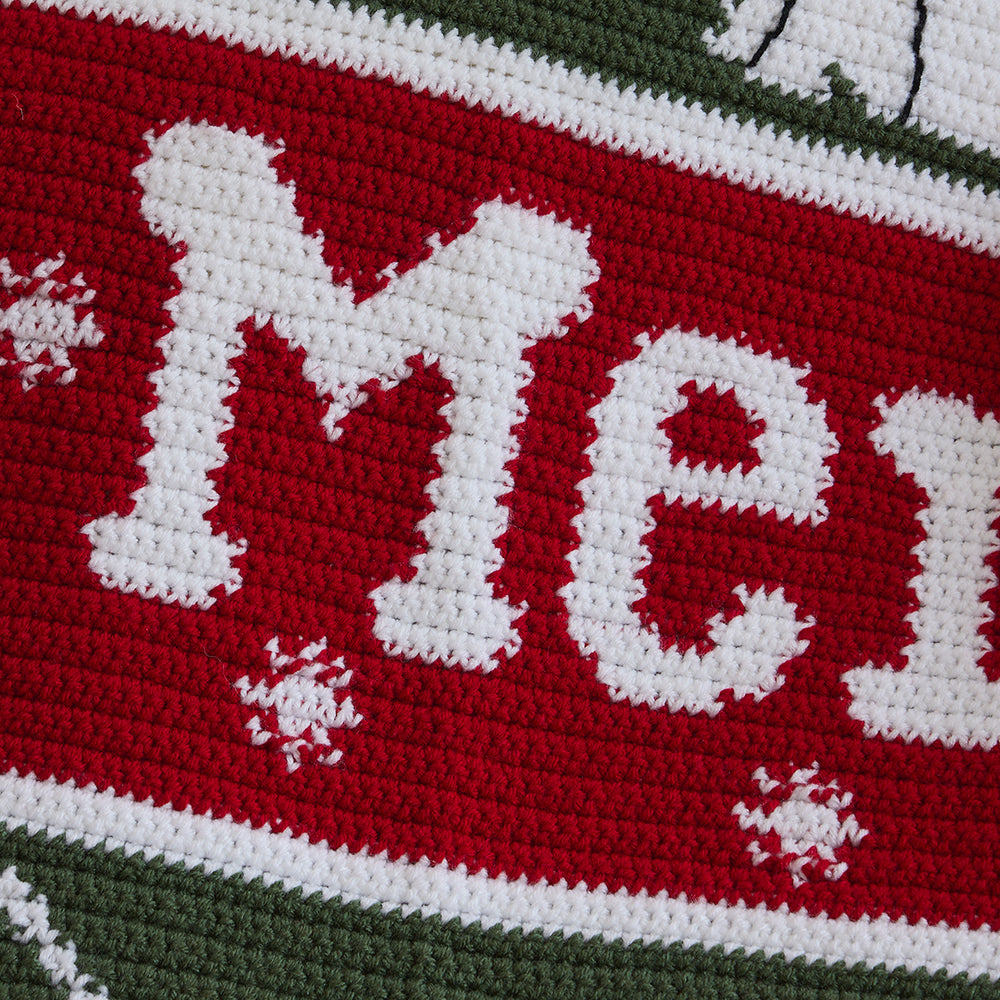 Meowy Christmas Crochet Blanket