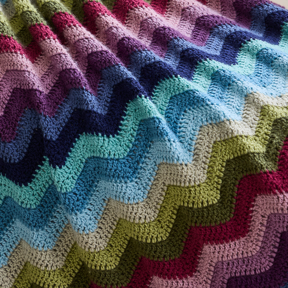 Stone Ripple Throw Ripple of Many Colours Throw – Mary Maxim Ltd