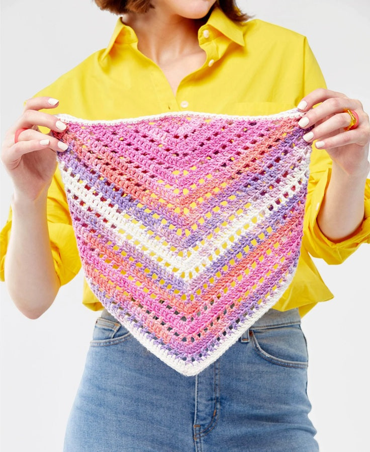 Free Melon Berry Kerchief Cowl Crochet Pattern