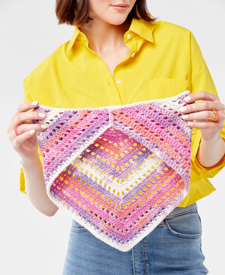 Free Melon Berry Kerchief Cowl Crochet Pattern