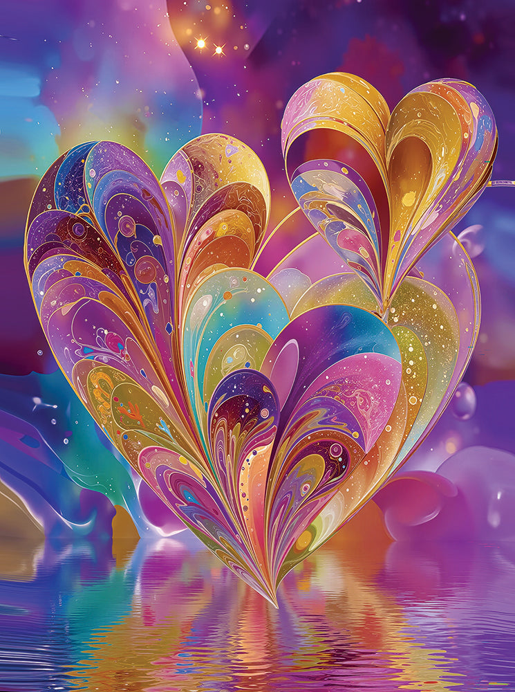 Valentine Hearts Reflection Jigsaw Puzzle