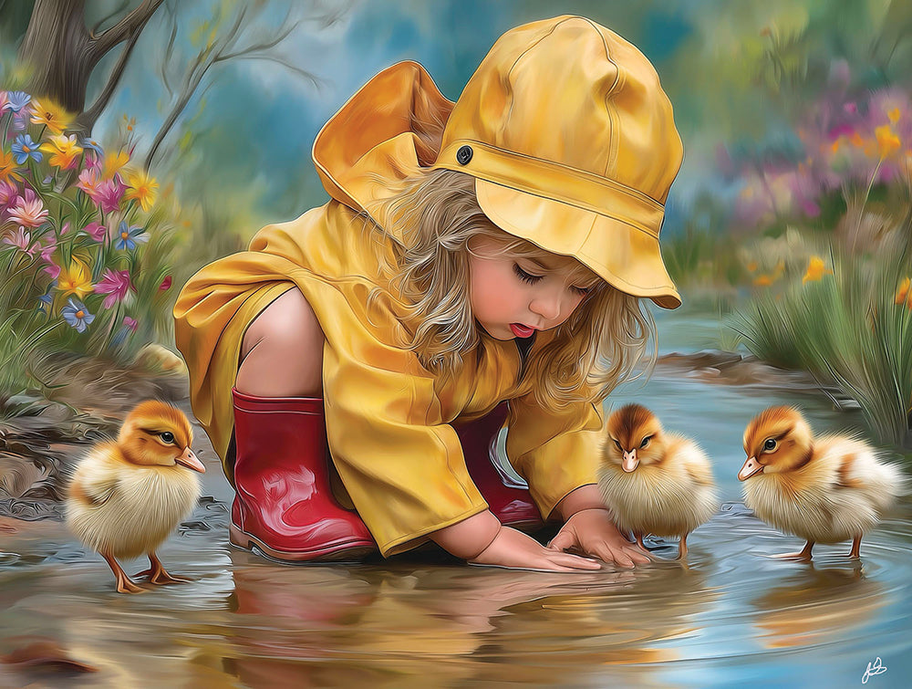 Playing in Puddles Jigsaw Puzzle
