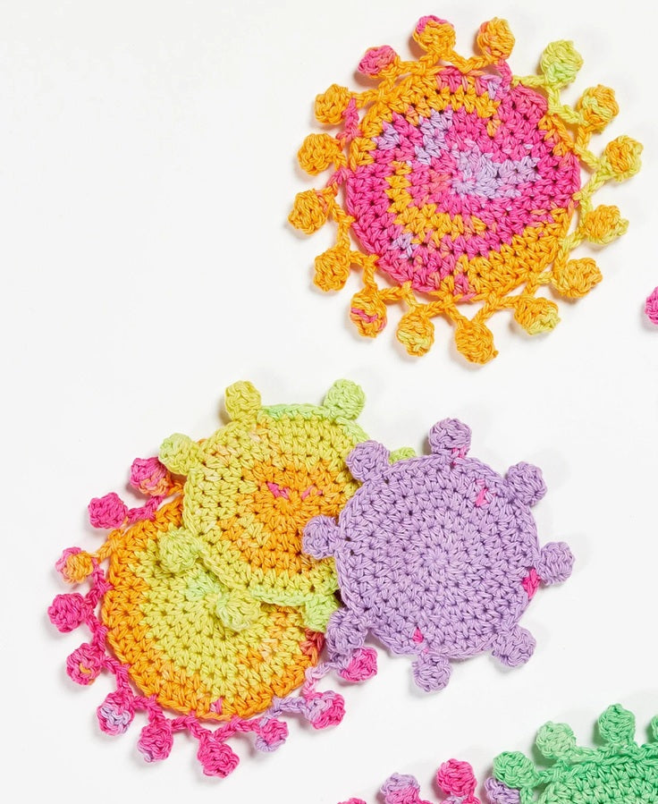 Free Popcorn Coasters Crochet Pattern