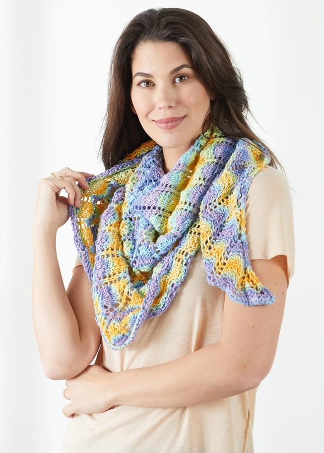 Free Razor Shell Shawlette Knit Pattern