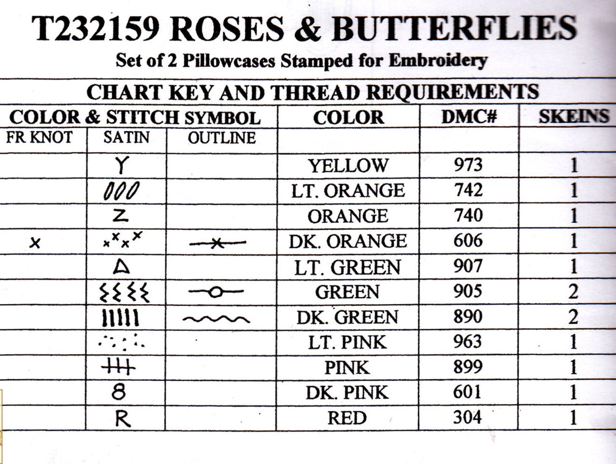 Roses and Butterflies Pillowcases