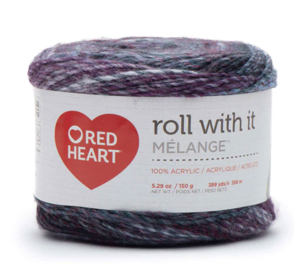 Red Heart Roll With It Mélange - Yarn, autograph. Colour: multi-color
