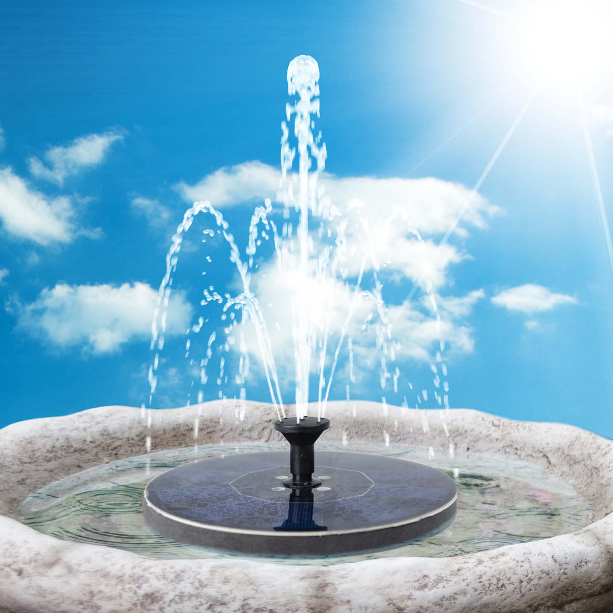 Solar Colour-Changing Water Fountain