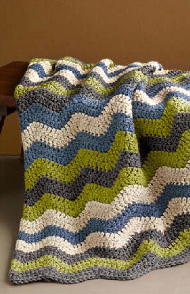 Free Shaded Ripple Afghan Pattern