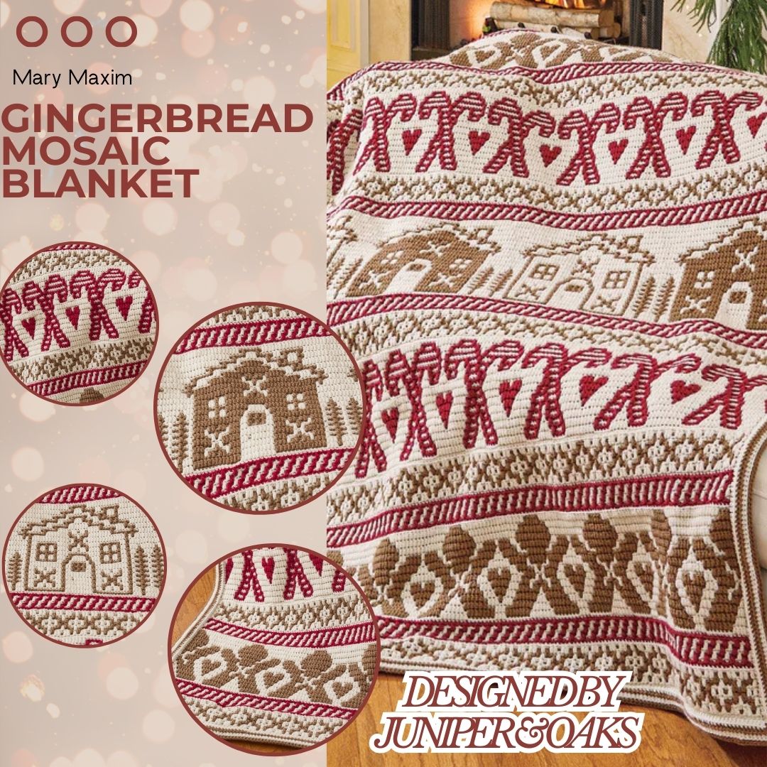 Gingerbread Mosaic Blanket – Mary Maxim Ltd