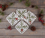 Tweed Holly Berry Coasters