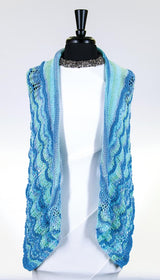 Ocean Waves Crescent Shawl Pattern