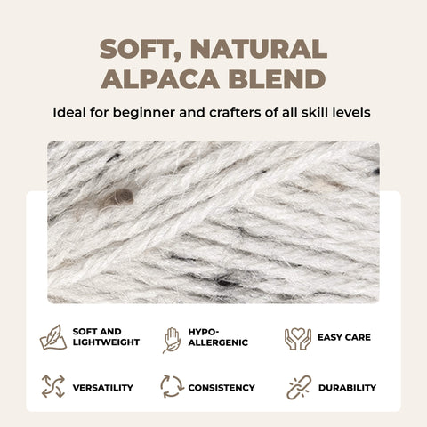 Tweed d'alpaga naturel Mary Maxim