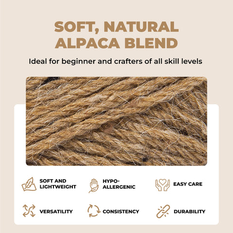 Tweed d'alpaga naturel Mary Maxim