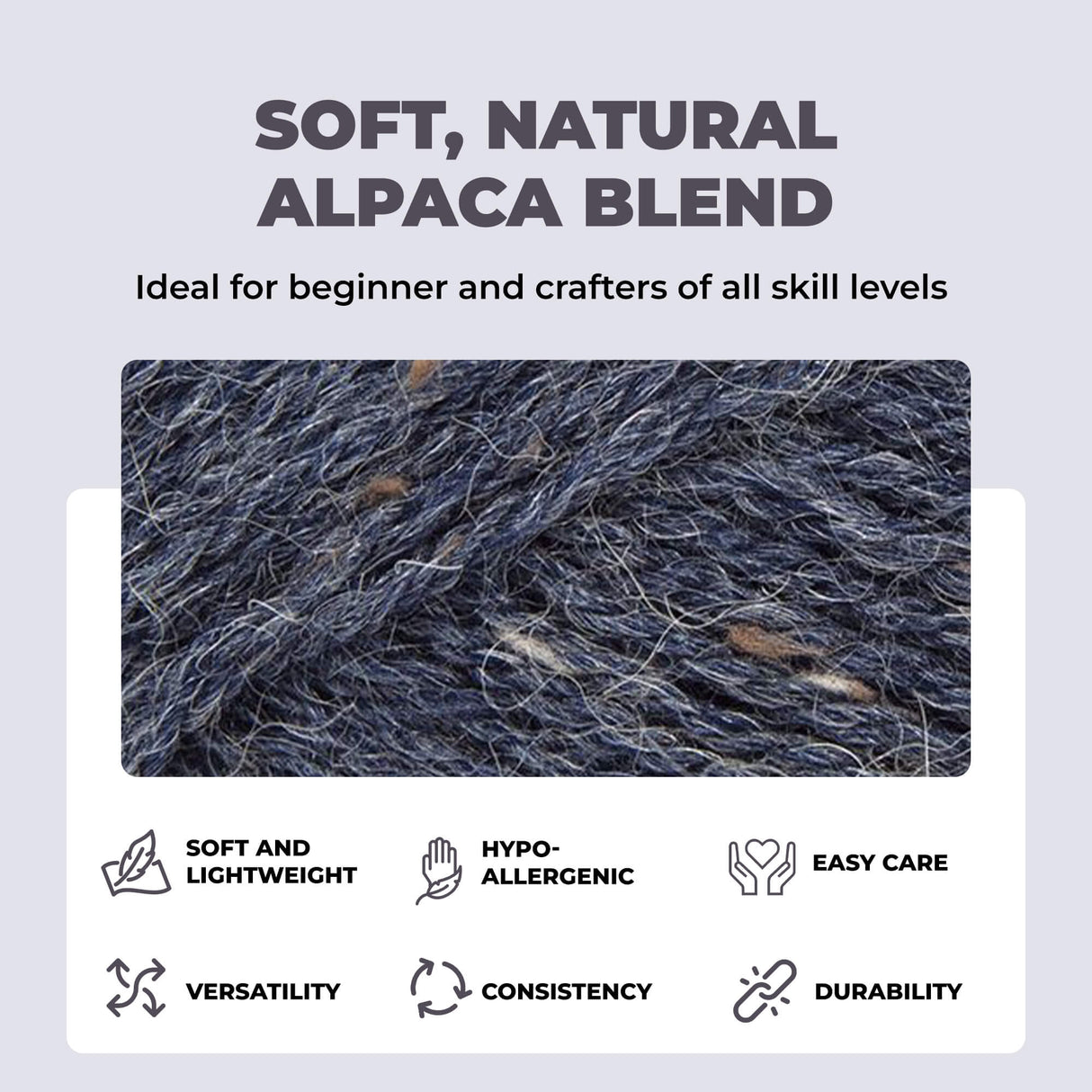 Mary Maxim Natural Alpaca Tweed