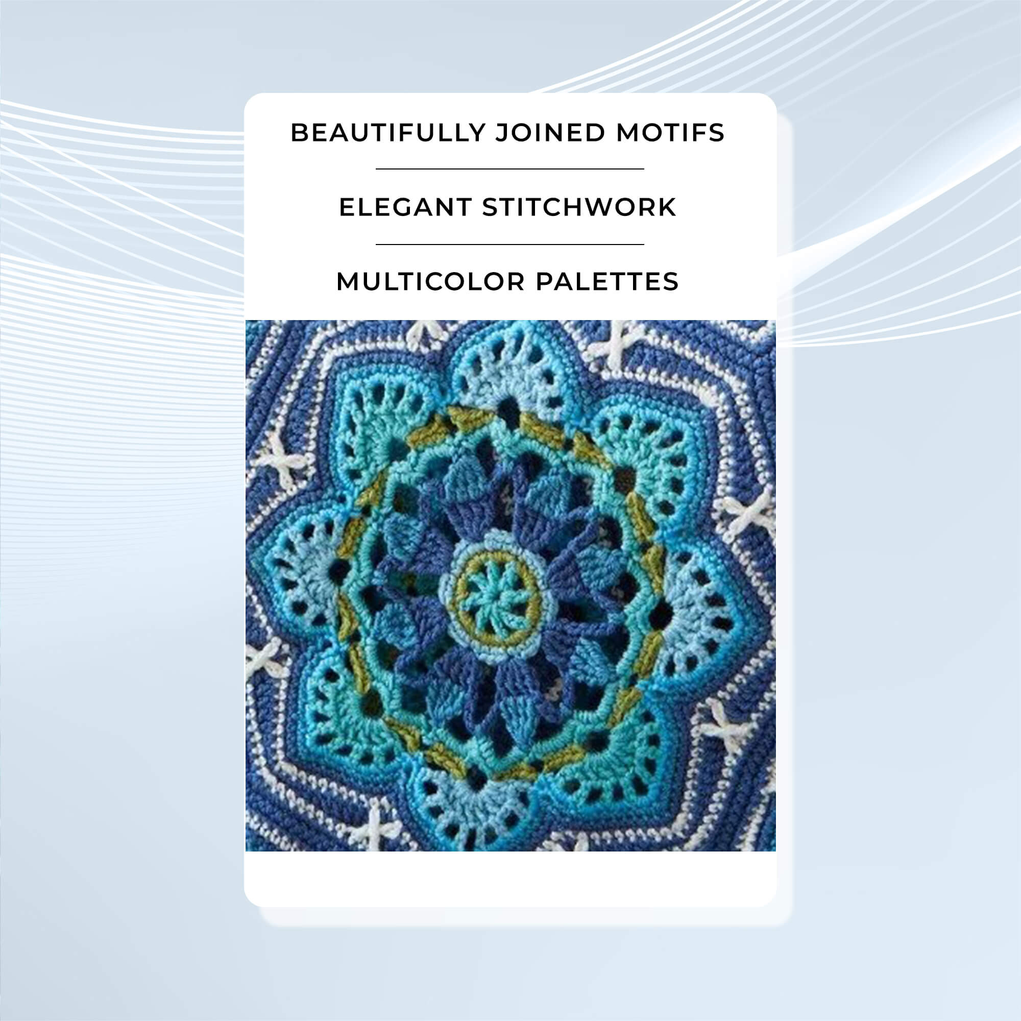 Light Blue Persian Tiles Throw – Mary Maxim Ltd Light Blue Persian Tiles Throw – Mary Maxim Ltd