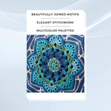 Light Blue Persian Tiles Throw