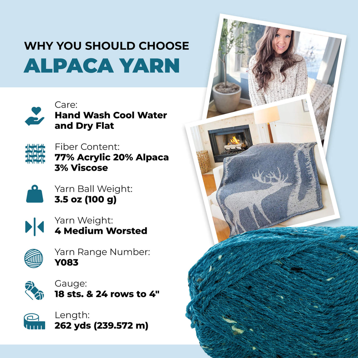 Mary Maxim Natural Alpaca Tweed