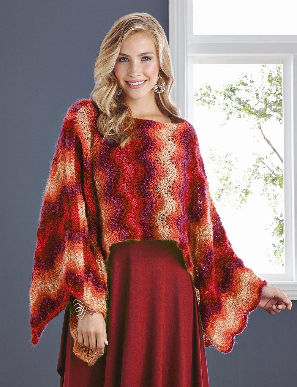 Side to Side Poncho – Mary Maxim Ltd