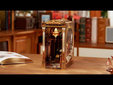 Library of Wonders Book Nook Wood Model Kit