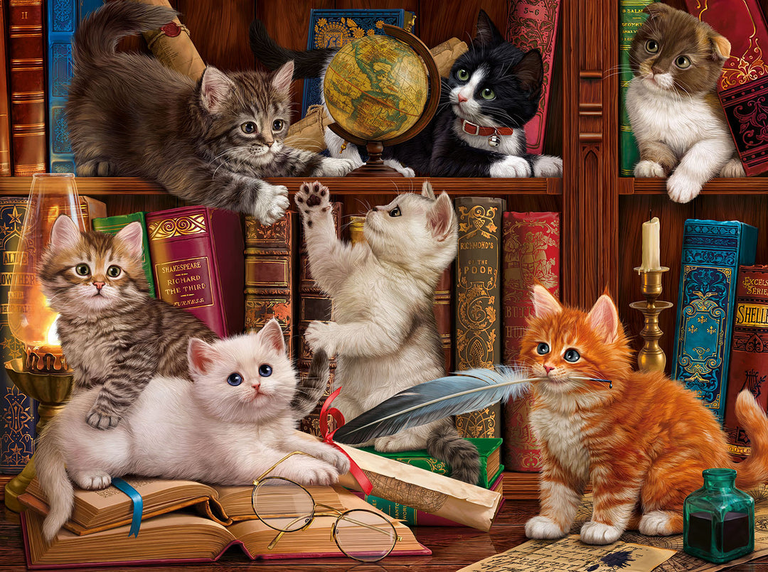 Library Kittens Jigsaw Puzzle