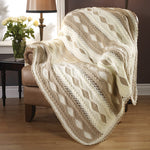Coffee & Cream Diamonds Throw
