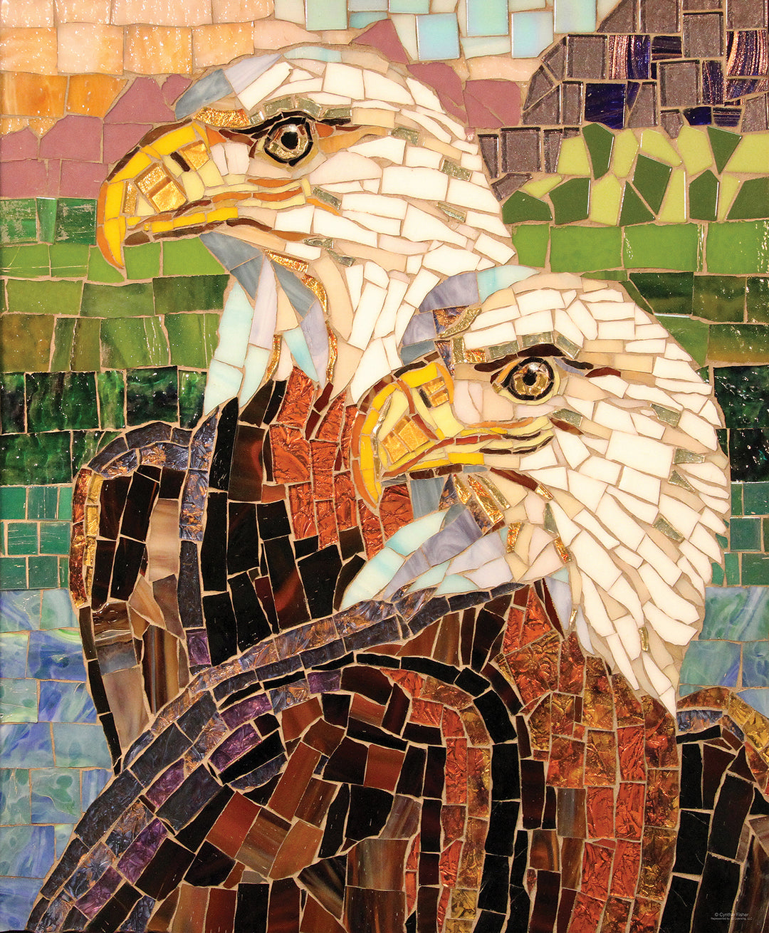 Stained Glass Eagles Jigsaw Puzzle