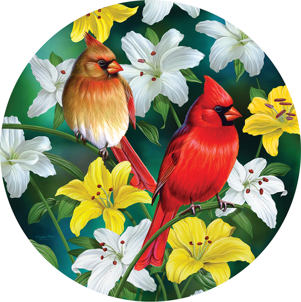 Cardinals in the Round Jigsaw Puzzle