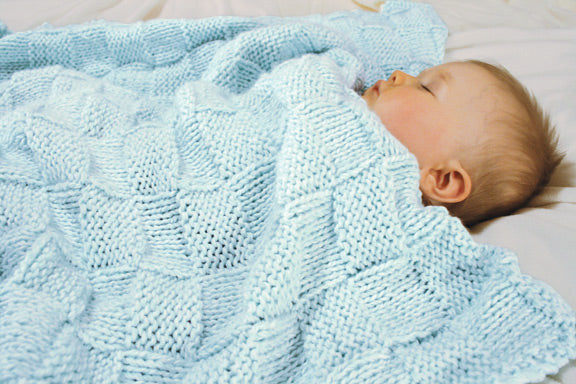 Free Baby Basketweave Blanket Knit Pattern