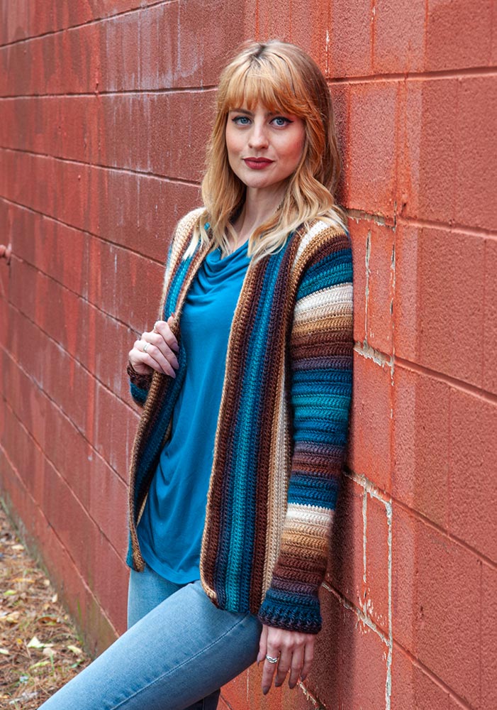 Crocheted Prism Cardigan – Mary Maxim Ltd