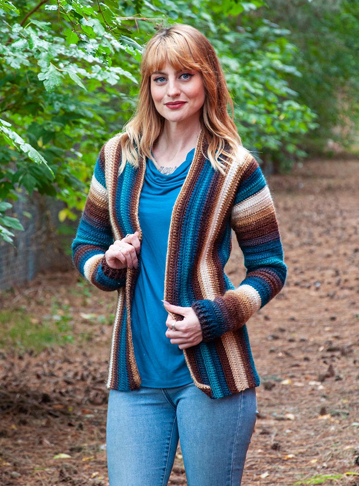 Crocheted Prism Cardigan – Mary Maxim Ltd