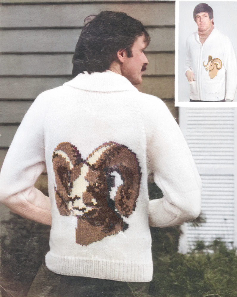Men's or Ladies' Ram Cardigan Pattern – Mary Maxim Ltd