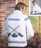 Modèle de cardigan et de tuque curling