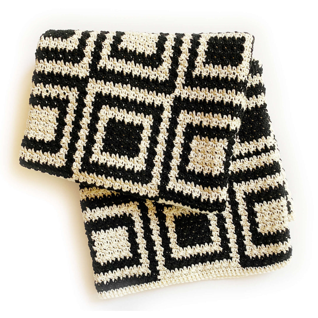 Free Griddle Stitch Inverse Squares Crochet Blanket Pattern