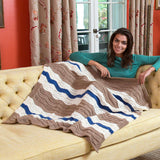 Free Stitch a Hug Waves Throw Knit Pattern
