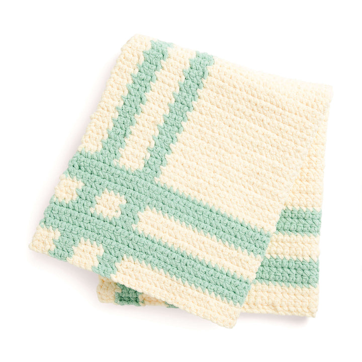 Free Crochet Plaid Baby Picnic Blanket Pattern