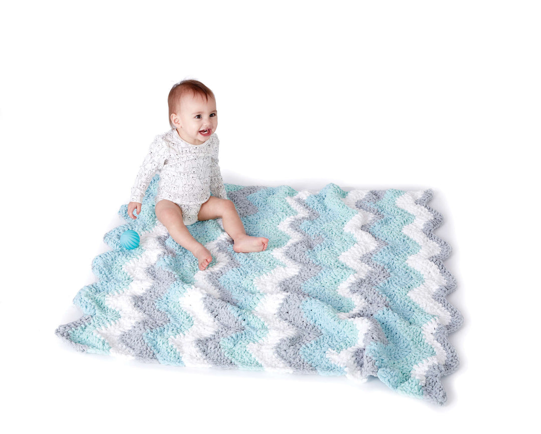 Free Crochet Chevron Baby Blanket Pattern