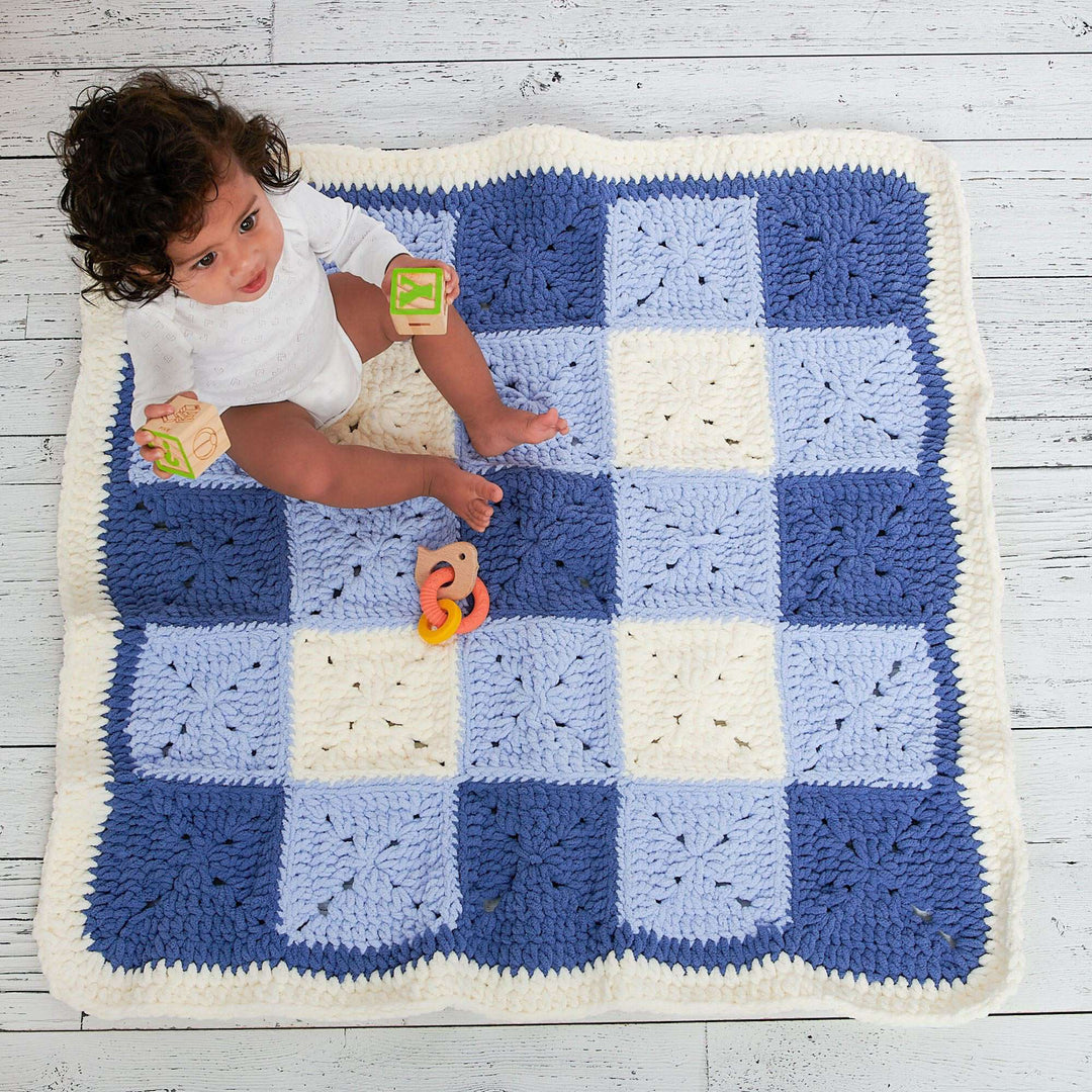 Free Crochet Gingham Blanket Pattern