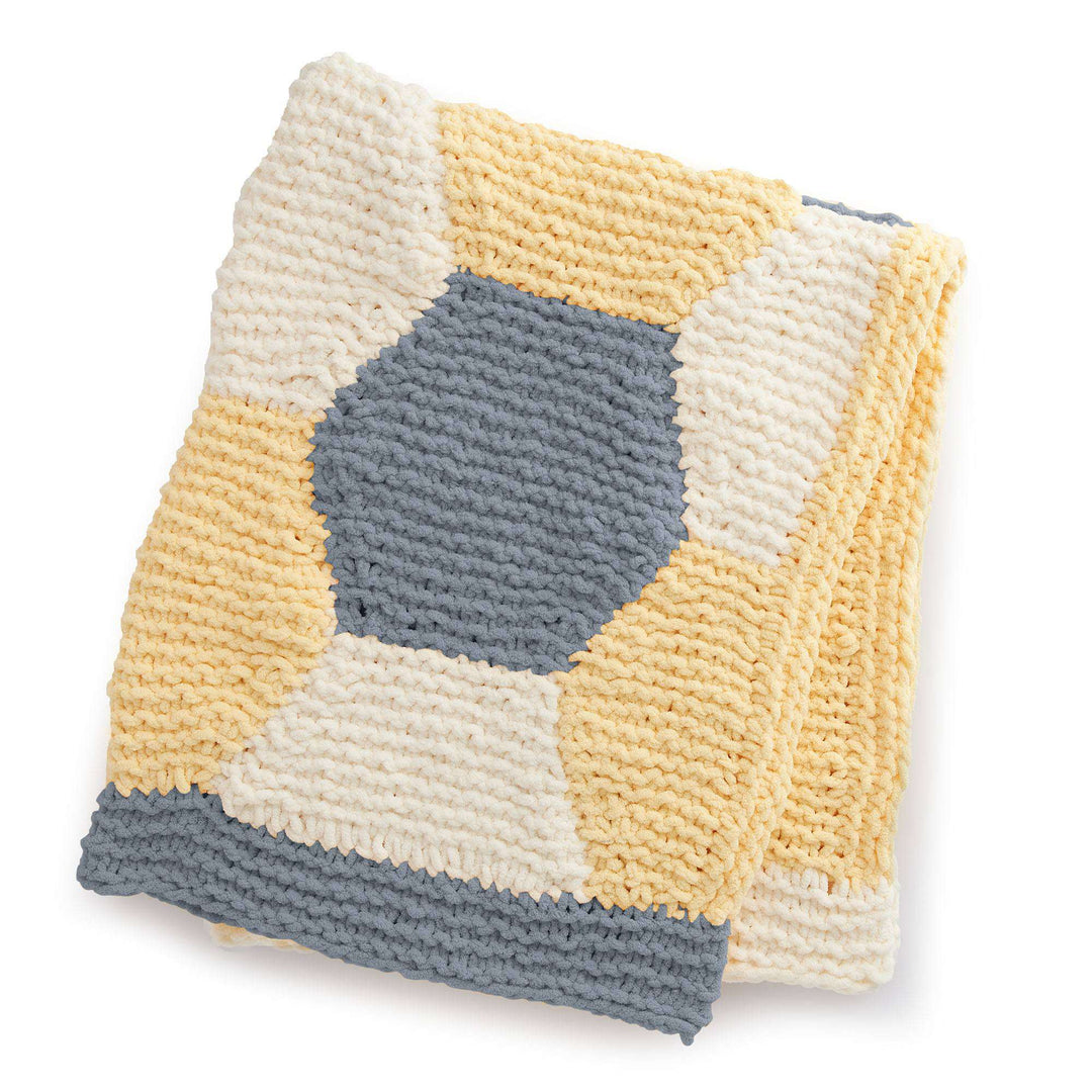 Free Honeycomb Panels Garter Knit Baby Blanket Pattern